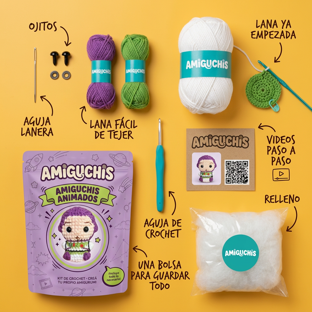 Amiguchis animados | Kit de Crochet