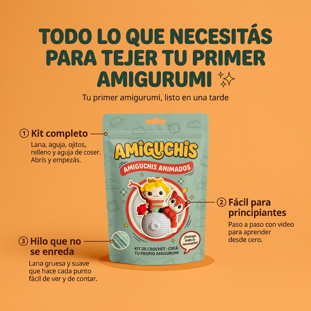 Amiguchis animados | Kit de Crochet